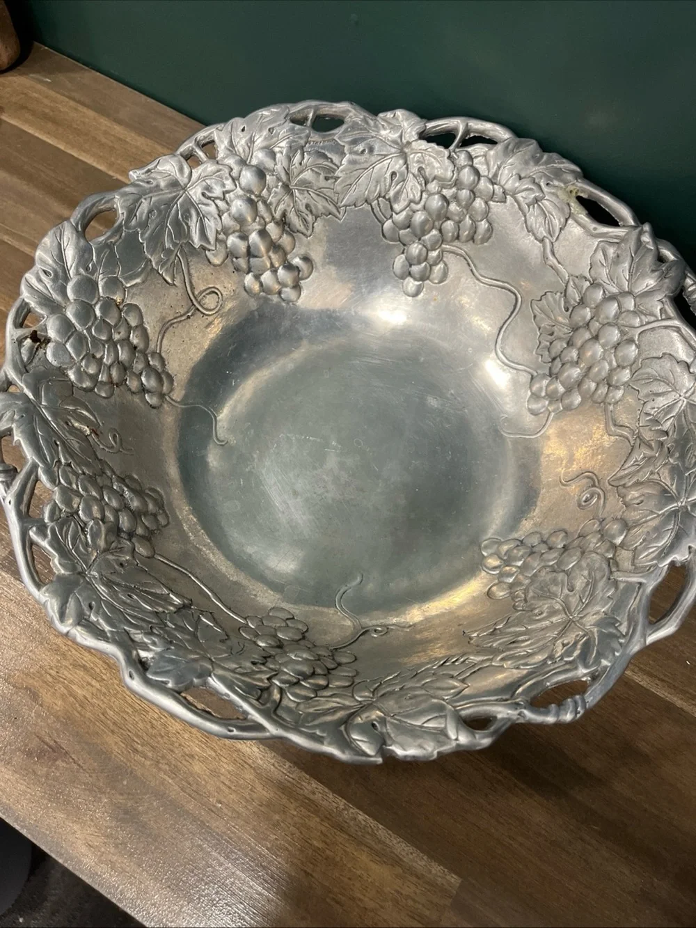 Arthur Court Silver Grape Vine Serving Bowl and Napkin Holder